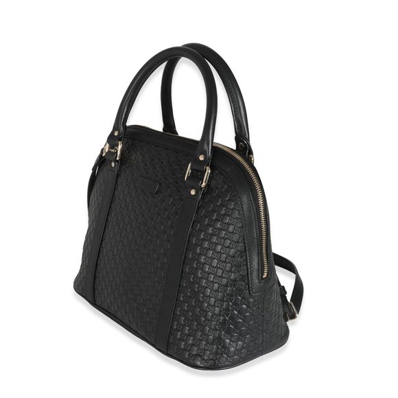 Gucci Black Microguccissima Medium Dome Satchel - Picture 2 of 7